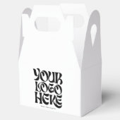 Aangepast bedrijfslogo, tekst, achtergrond bedankdoosjes (Geopend)