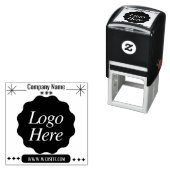 Aangepast bedrijfslogo & tekst eigen bedrijf  zelfinktende stempel (In situ)