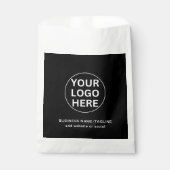 Aangepast bedrijfslogo & tekst l Zwart & Wit merk Bedankzakje (Voorkant)