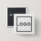Aangepast bedrijfslogo vierkante button 5,1 cm (Voorkant /achterkant)