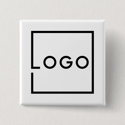Aangepast bedrijfslogo vierkante button 5,1 cm (Voorkant)