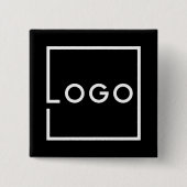 Aangepast bedrijfslogo vierkante button 5,1 cm (Voorkant)