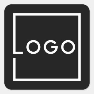 Aangepast bedrijfslogo vierkante sticker