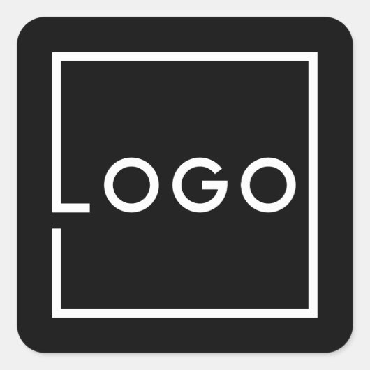 Aangepast bedrijfslogo vierkante sticker (Voorkant)