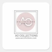 Aangepast bedrijfslogo vierkante sticker (Voorkant)