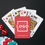 Aangepast bedrijfslogo voor speciale acties van he pokerkaarten<br><div class="desc">Ga verder dan de gebruikelijke promotiepen of notebooks en geef een aanpasbaar kaartpakket met uw logo en website-URL. Breng merkaanpassing aan het volgende niveau door een achtergrondkleur te selecteren die overeenkomt met uw merkkleur.</div>