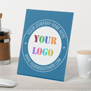 Aangepast bedrijfslogo voor tekst voor zakelijk ge reclamebord met voetstuk