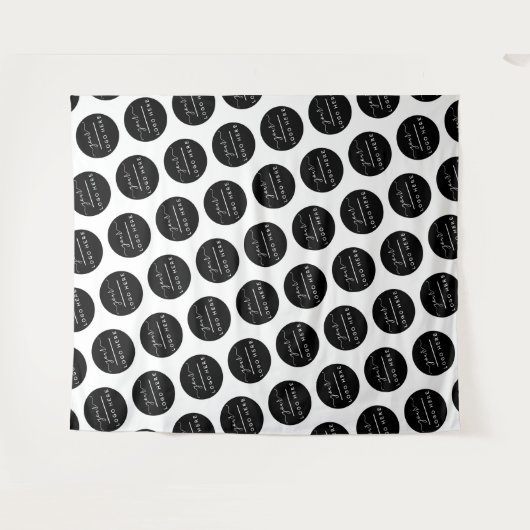 Aangepast bedrijfslogo wandkleed (Voorkant (horizontaal))