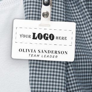 Aangepast bedrijfslogo werknemer naam titel ID Badge