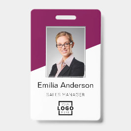Aangepast bedrijfslogo Werknemersfoto Bes Berryroo Badge