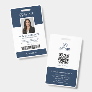 Aangepast bedrijfslogo Werknemersfoto ID Barcode B Badge