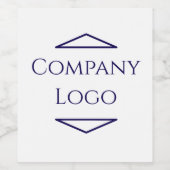 Aangepast bedrijfslogo wijnetiket – Zakelijke gesc Wijn Etiket (Enkel label)