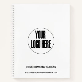 Aangepast bedrijfslogo wit zwart | Personaliseer Notitieboek