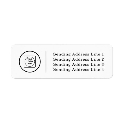 Aangepast bedrijfslogo witte achtergrond branding etiket (Voorkant)