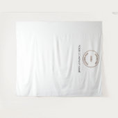 Aangepast bedrijfslogo Witte evenement foto-achter Wandkleed (Voorkant (horizontaal))