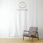 Aangepast bedrijfslogo Witte evenement foto-achter Wandkleed (In situ)
