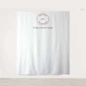 Aangepast bedrijfslogo Witte evenement foto-achter Wandkleed (Voorkant)