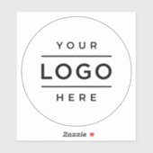 Aangepast bedrijfslogo witte vinyl ronde sticker (Vel)