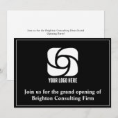 Aangepast bedrijfslogo Zakelijk groot openingsfees Aankondiging (Voorkant / Achterkant)