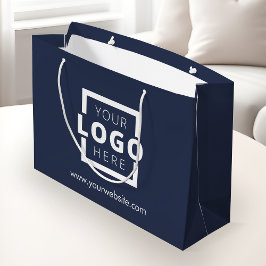 Aangepast bedrijfslogo Zakelijk promotieblauw cade Groot Cadeauzakje
