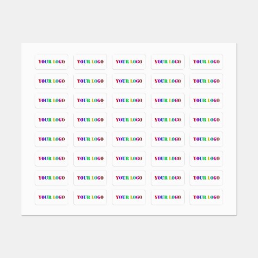 Aangepast bedrijfslogo Zakelijke labels voorbeeld (Vel)