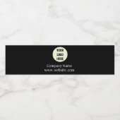 Aangepast bedrijfslogo Zwart Zakelijk Bedrijfslogo Waterfles Etiket (Enkel label)