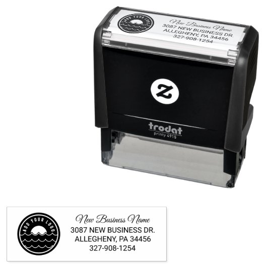 Aangepast bedrijfsmerk Logo Retouradres Zelfinktende Stempel (In situ)