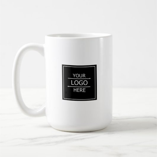Aangepast bedrijfsmerk met Logo Koffiemok (Links)