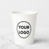 Aangepast bedrijfsmerk met Logo Papieren Bekers (Voorkant)