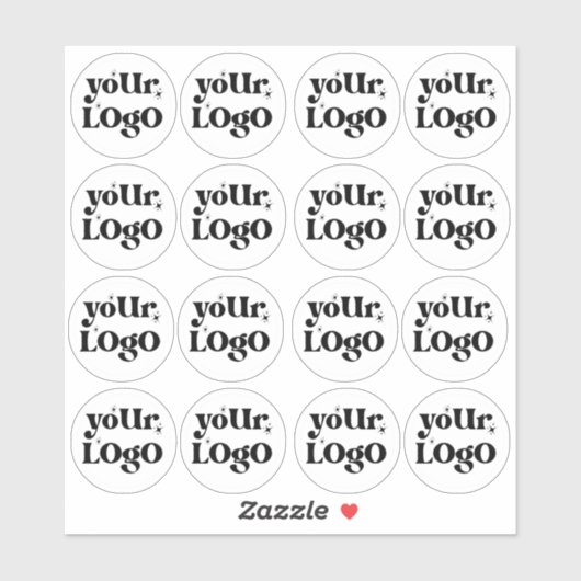 Aangepast bedrijfsmerk met Logo Sticker (Vel)