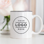 Aangepast bedrijfsmerk met Logo Tweekleurige Koffiemok<br><div class="desc">De aangepaste mok voor gebrande koffie met twee merken biedt uw professionele zakelijke logo die op maat kan worden gemaakt. Voeg eenvoudig uw bedrijf logo aan de zwarte en witte ruimte van het placeholder afbeelding van het logo toe.</div>