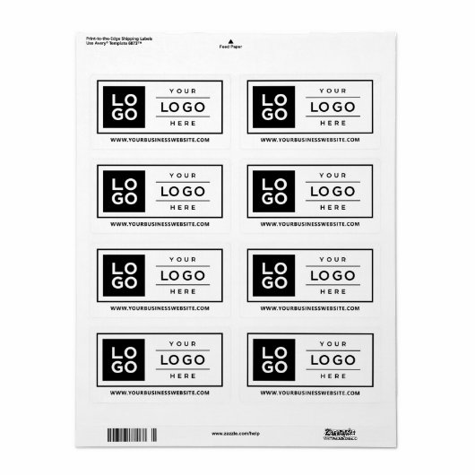 Aangepast bedrijfsmerk voor Logo Etiket (Full Sheet)