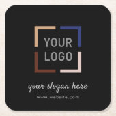 Aangepast bedrijfsmerk voor Logo Kartonnen Onderzetters (Voorkant)