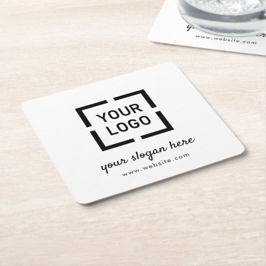 Aangepast bedrijfsmerk voor Logo Kartonnen Onderzetters (Schuin)