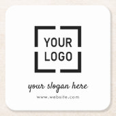 Aangepast bedrijfsmerk voor Logo Kartonnen Onderzetters (Voorkant)