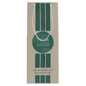 Aangepast bedrijfsmerk voor speciale acties voor L Wijn Cadeautas (Achterkant)