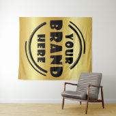 Aangepast bedrijfsmerk wandkleed (In Situ (horizontaal))