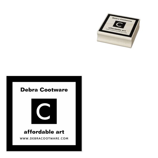 Aangepast bedrijfsmonogram rubberstempel (Gestempeld)