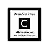 Aangepast bedrijfsmonogram rubberstempel (Afrduk)