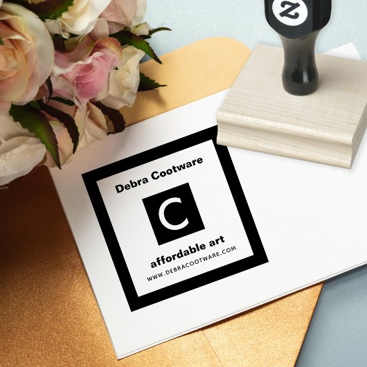 Aangepast bedrijfsmonogram rubberstempel