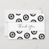 Aangepast bedrijfspatroon en bericht Dank u Bedankkaart (Voorkant)