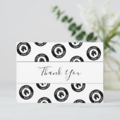 Aangepast bedrijfspatroon en bericht Dank u Bedankkaart (Staand voorkant)