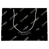 Aangepast bedrijfspatroon en optionele tekst groot cadeauzakje (Voorkant)