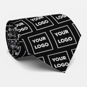 Aangepast bedrijfspatroon op zwart-wit 2 zonder hu stropdas (Opgerold)