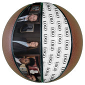 Aangepast bedrijfspatroon voor Logo en foto op maa Basketbal (Verticaal)