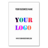 Aangepast bedrijfstekstpromotietabel voor Logo Kaart (Achterkant)