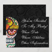 Aangepast bedrukte bloemen Mexicaanse suikerschede Kaart (Voorkant / Achterkant)