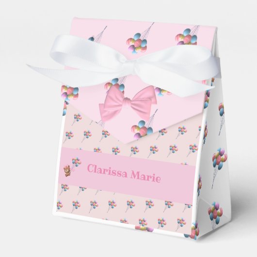 Aangepast Beer en ballonnen Bedankdoosjes (Voorkant Zijde)