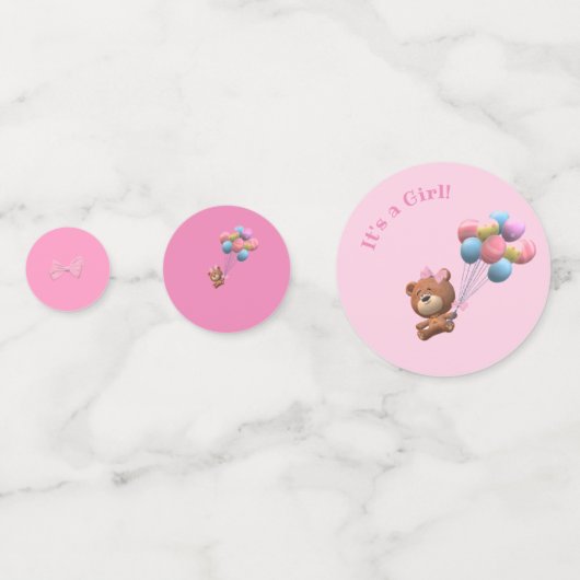 Aangepast Beer en ballonnen Confetti (Voorkanten)