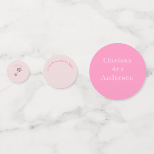 Aangepast Beer en ballonnen Confetti (Achterkanten)